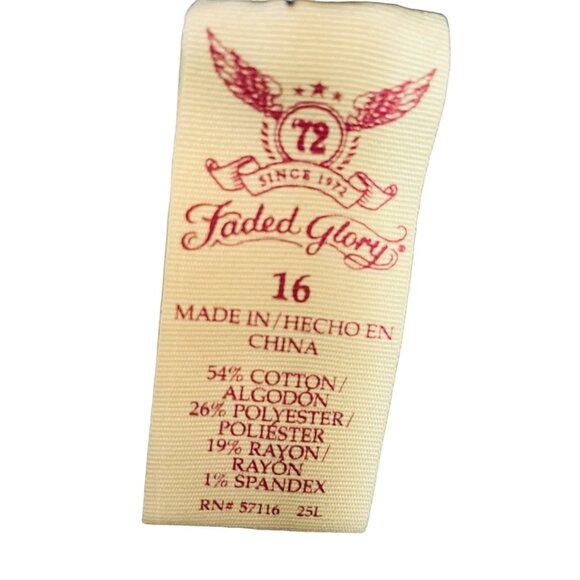 Faded Glory Womens Denim Shorts Dark Wash Size 16 - Picture 4 of 5